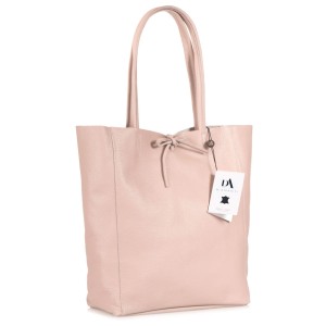 Geanta shopper din piele naturala DiAmanti Luisa Rosa